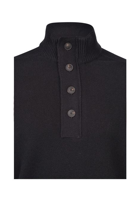 Maglia Gran Sasso uomo 2316925025 nera bottoni super geelong Gran sasso | Maglie | 2316925025099